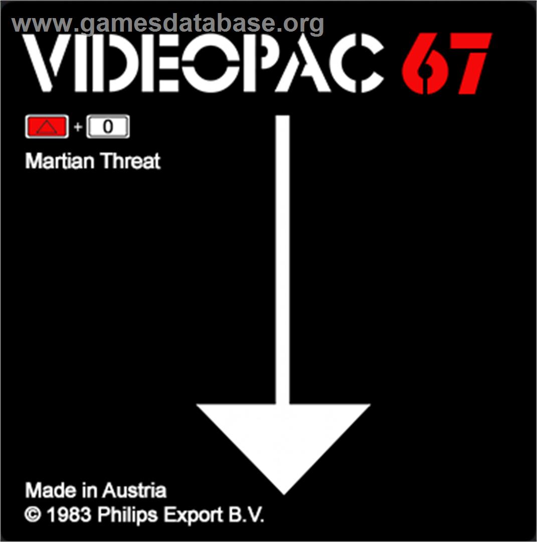 Martian Threat - Magnavox Odyssey 2 - Artwork - Cartridge Top