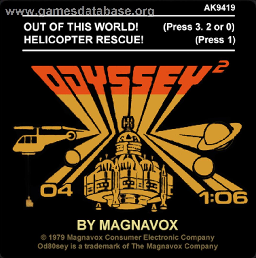 Out of this World - Magnavox Odyssey 2 - Artwork - Cartridge Top