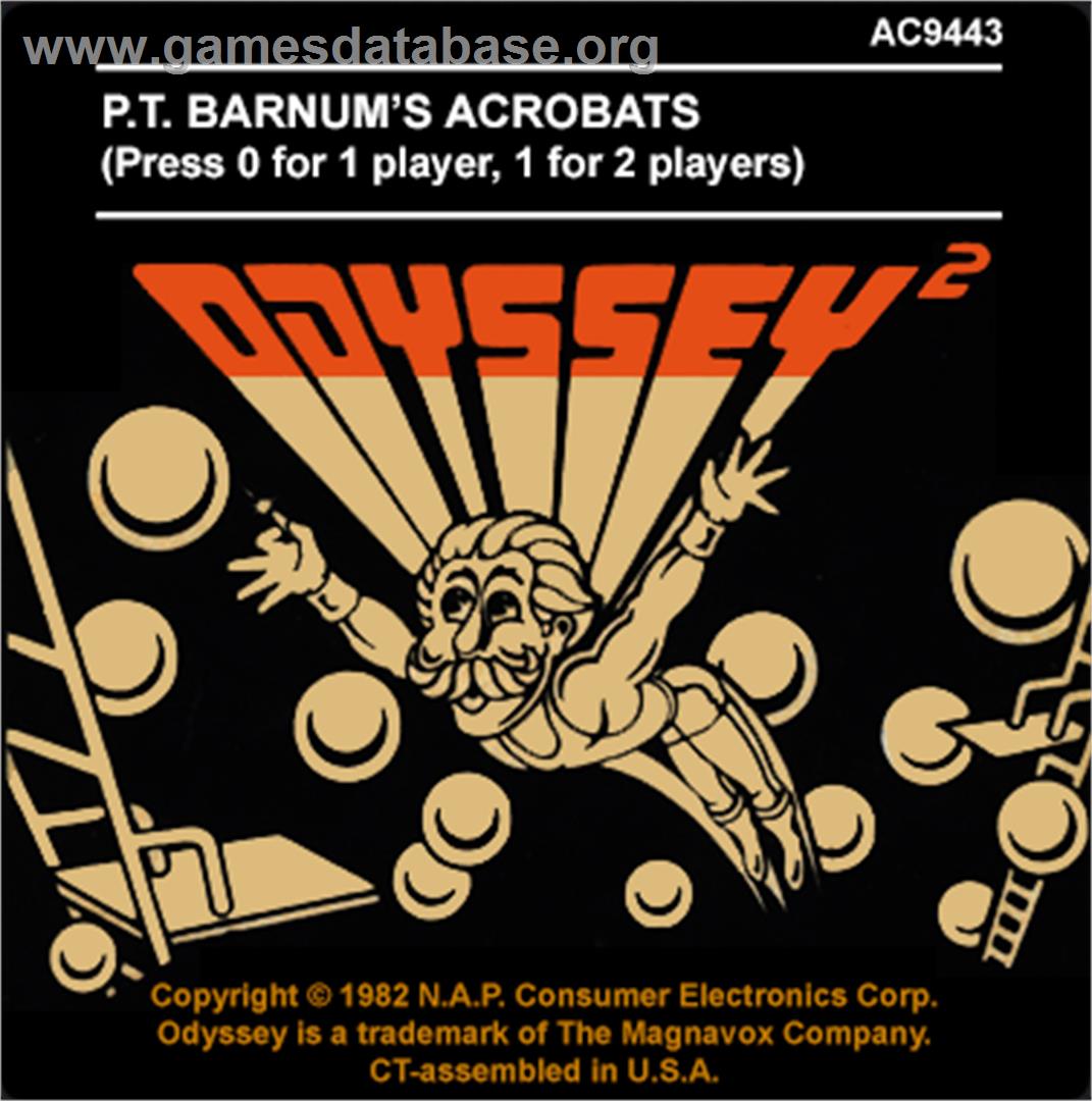P.T. Barnum's Acrobats - Magnavox Odyssey 2 - Artwork - Cartridge Top