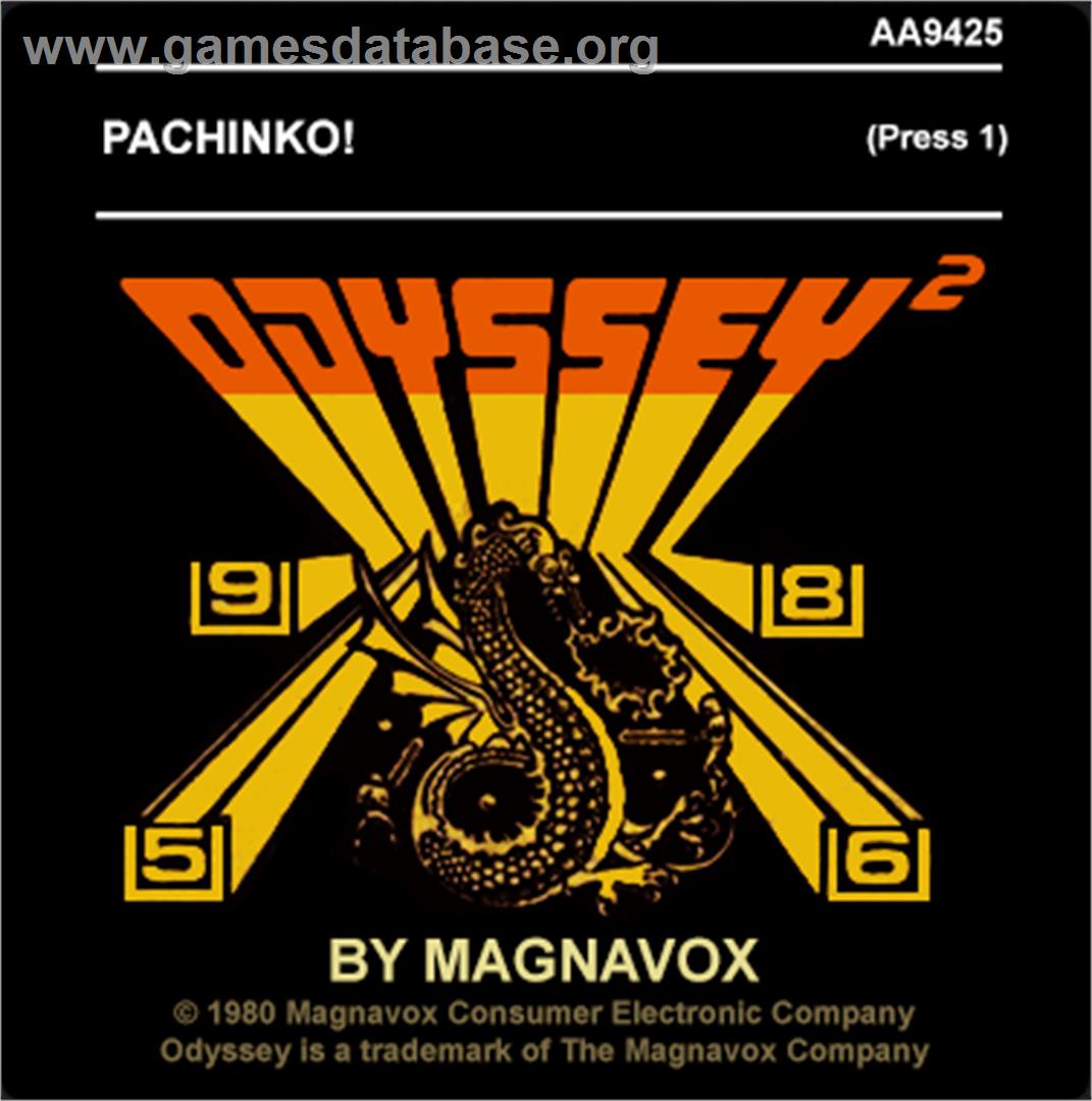 Pachinko - Magnavox Odyssey 2 - Artwork - Cartridge Top