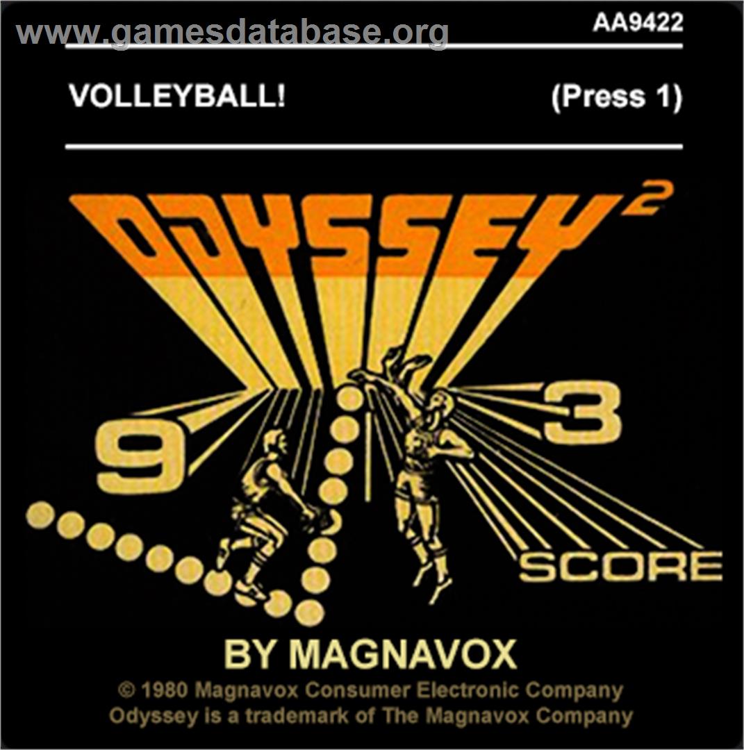 Volleyball! - Magnavox Odyssey 2 - Artwork - Cartridge Top