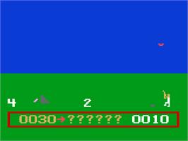 In game image of Clay Pigeon on the Magnavox Odyssey 2.