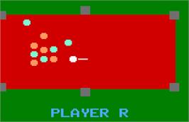 In game image of Pocket Billards! on the Magnavox Odyssey 2.