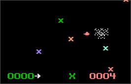 In game image of Ufo! on the Magnavox Odyssey 2.