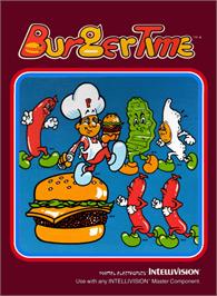 Box cover for Burger Time: New Levels Hack on the Mattel Intellivision.