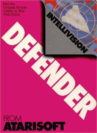 Box cover for Defender on the Mattel Intellivision.