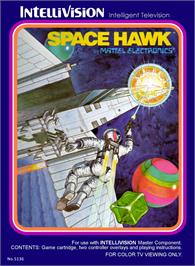 Box cover for Space Hawk on the Mattel Intellivision.