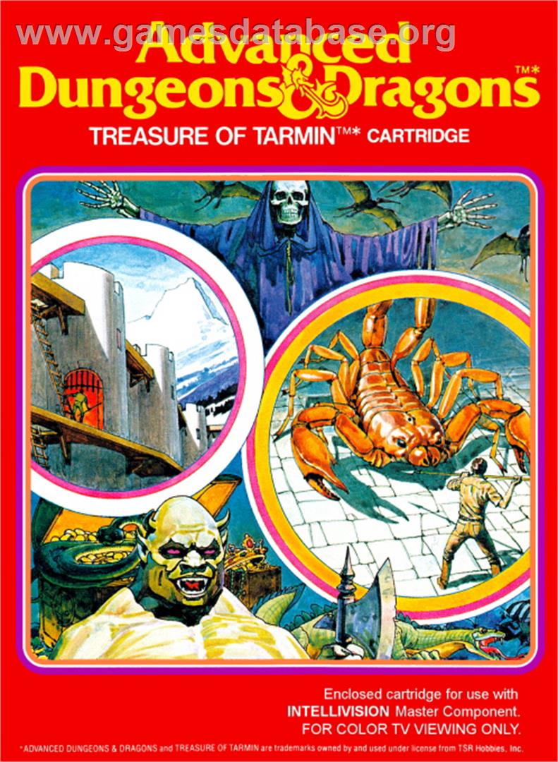 Advanced Dungeons And Dragons - Treasure Of Tarmin - Mattel Intellivision - Artwork - Box