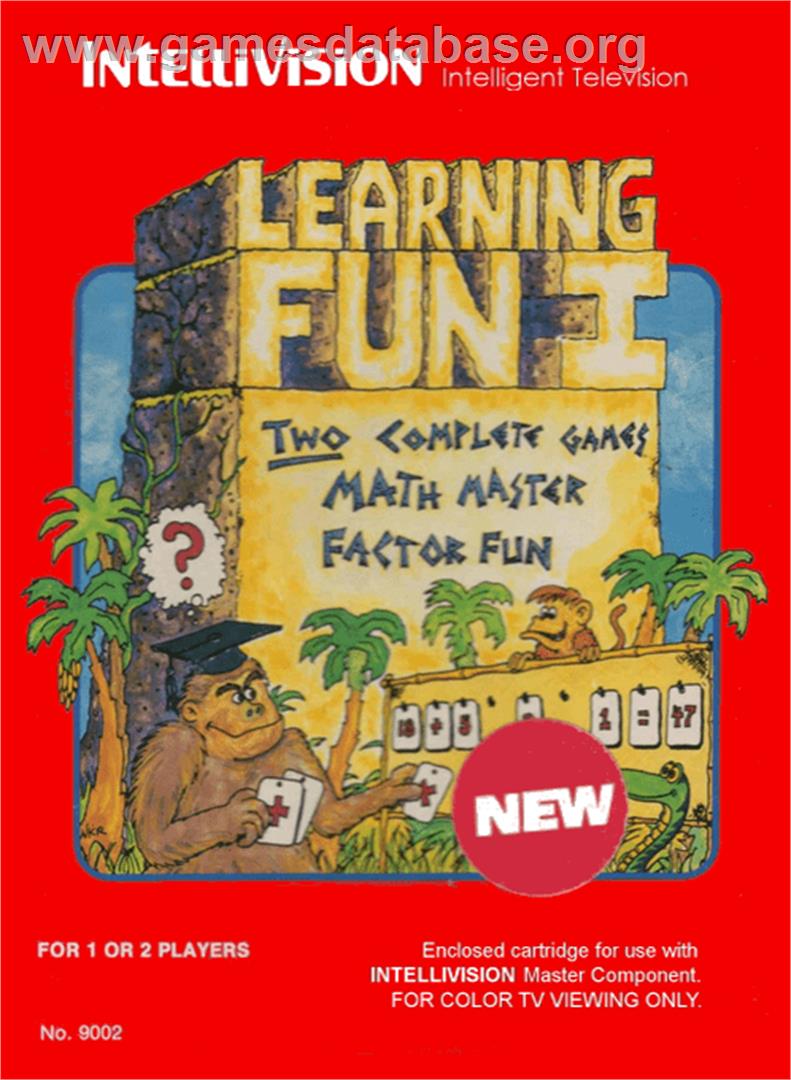 Learning Fun I - Math Master Factor Fun - Mattel Intellivision - Artwork - Box