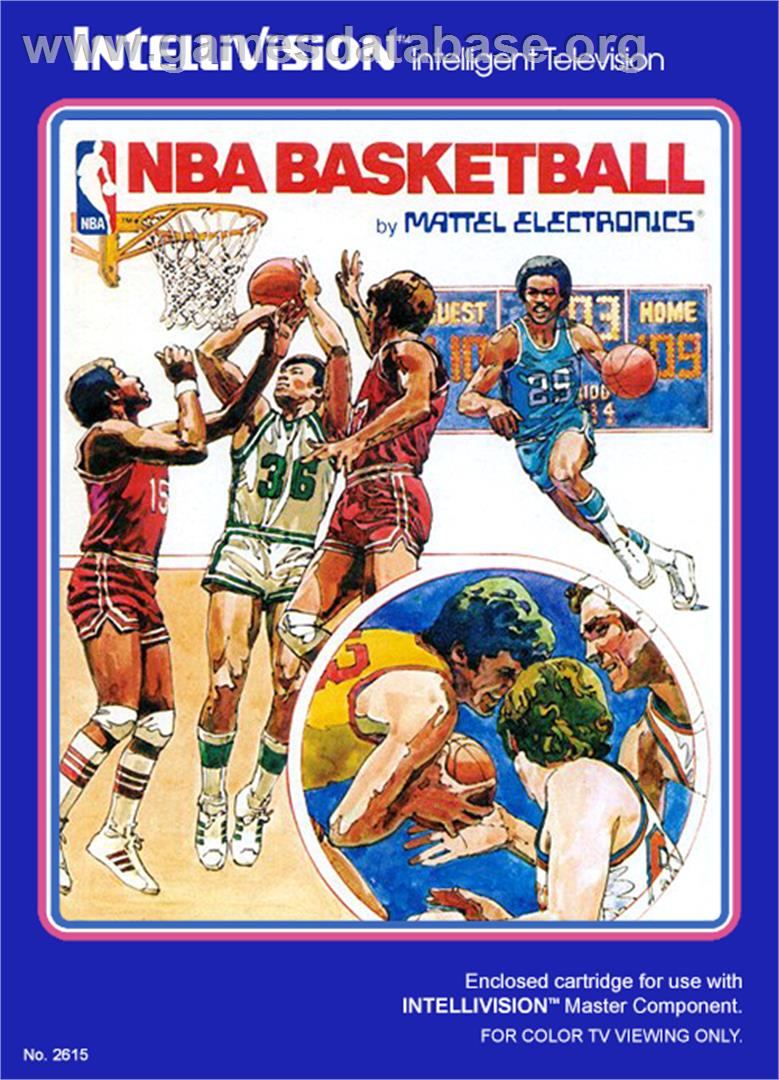 NBA Basketball - Mattel Intellivision - Artwork - Box