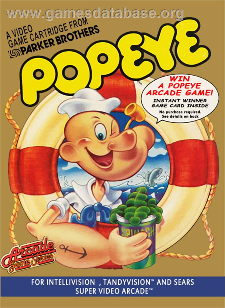 Popeye - Mattel Intellivision - Artwork - Box