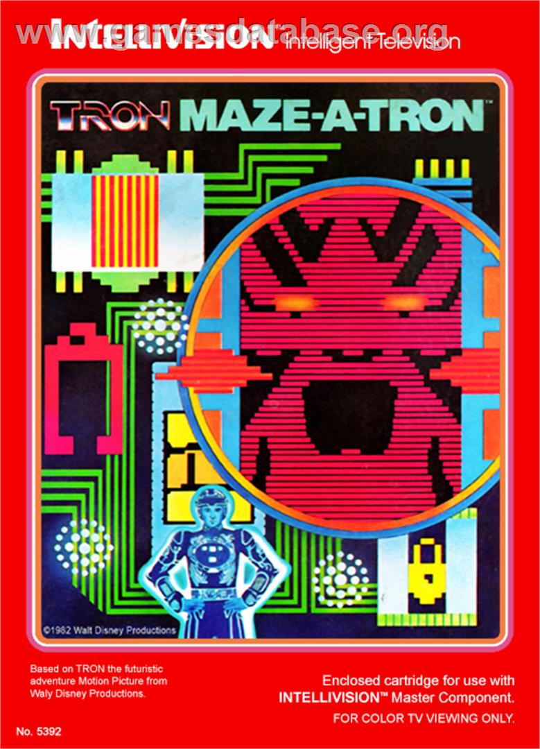 Tron - Maze-a-tron - Mattel Intellivision - Artwork - Box