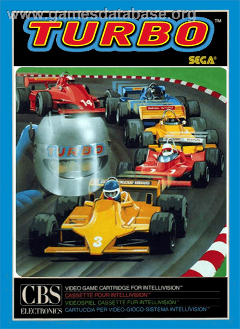 Turbo - Mattel Intellivision - Artwork - Box
