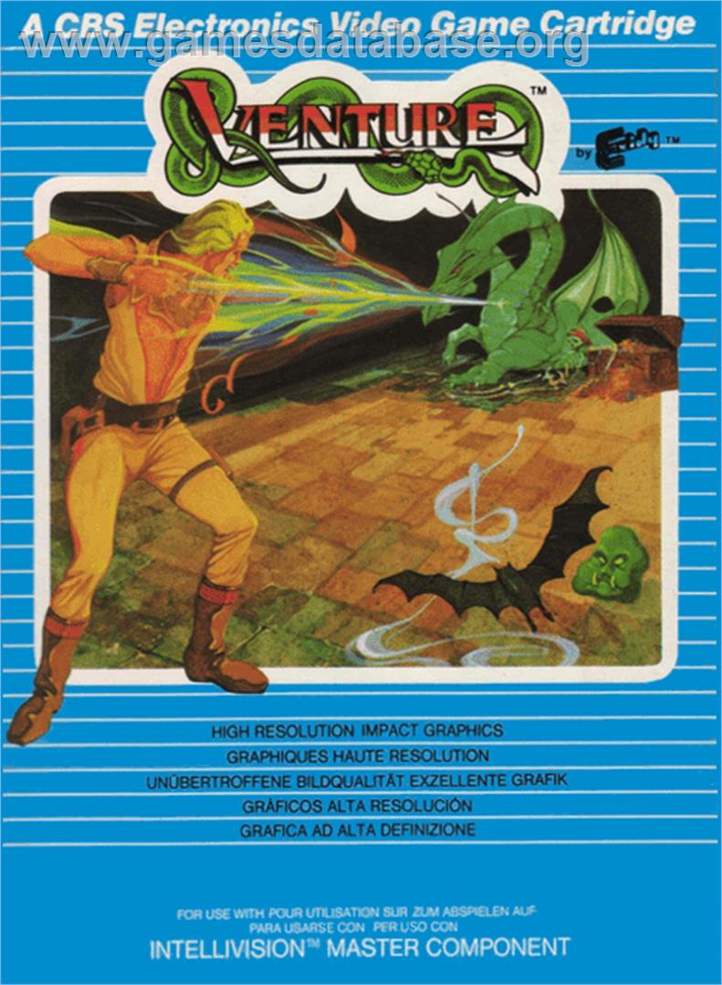 Venture - Mattel Intellivision - Artwork - Box