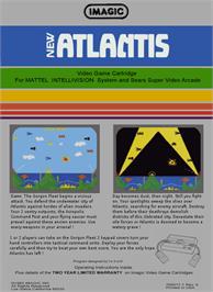 Box back cover for Atlantis on the Mattel Intellivision.