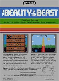 Box back cover for Beauty And The Beast on the Mattel Intellivision.