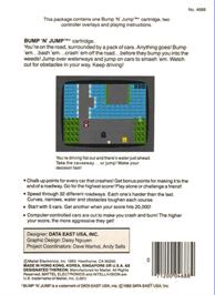 Box back cover for Bump 'n' Jump on the Mattel Intellivision.
