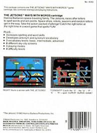 Box back cover for Jetsons' Ways With Words on the Mattel Intellivision.