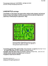 Box back cover for Land Battle on the Mattel Intellivision.