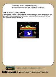 Box back cover for Magic Carousel on the Mattel Intellivision.