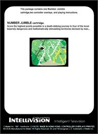 Box back cover for Number Jumble on the Mattel Intellivision.