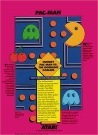 Box back cover for Pac-Man on the Mattel Intellivision.