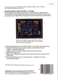 Box back cover for Scooby Doo's Maze Chase on the Mattel Intellivision.