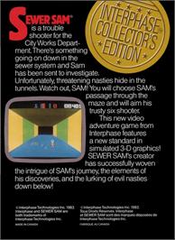 Box back cover for Sewer Sam on the Mattel Intellivision.