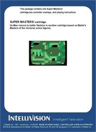 Box back cover for Super Masters! on the Mattel Intellivision.