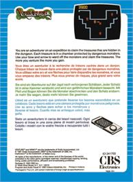 Box back cover for Venture on the Mattel Intellivision.