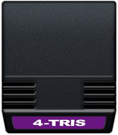 Cartridge artwork for 4-TRIS on the Mattel Intellivision.