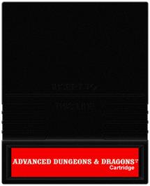 Cartridge artwork for Advanced Dungeons & Dragons: Treasure of Tarmin on the Mattel Intellivision.