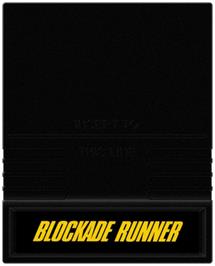 Cartridge artwork for Blockade Runner on the Mattel Intellivision.