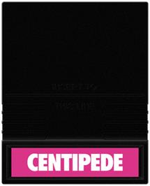 Cartridge artwork for Centipede on the Mattel Intellivision.