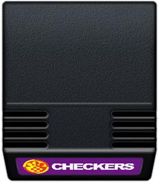 Cartridge artwork for Checkers on the Mattel Intellivision.