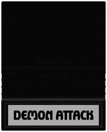 Cartridge artwork for Demon Attack on the Mattel Intellivision.