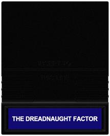 Cartridge artwork for Dreadnaught Factor on the Mattel Intellivision.