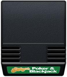 Cartridge artwork for Las Vegas Blackjack and Poker on the Mattel Intellivision.