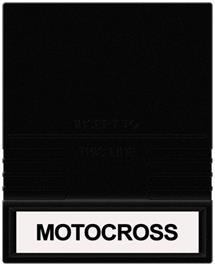 Cartridge artwork for Motocross on the Mattel Intellivision.