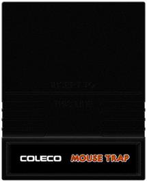 Cartridge artwork for Mouse Trap on the Mattel Intellivision.