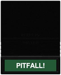 Cartridge artwork for Pitfall! on the Mattel Intellivision.