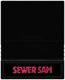 Cartridge artwork for Sewer Sam on the Mattel Intellivision.