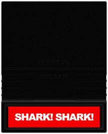 Cartridge artwork for Shark! Shark! on the Mattel Intellivision.