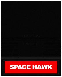 Cartridge artwork for Space Hawk on the Mattel Intellivision.