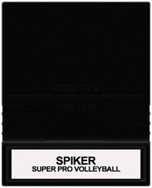 Cartridge artwork for Spiker - Super Pro Volleyball on the Mattel Intellivision.