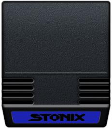 Cartridge artwork for Stonix on the Mattel Intellivision.