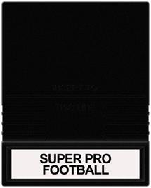 Cartridge artwork for Super Pro Football on the Mattel Intellivision.