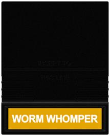 Cartridge artwork for Worm Whomper on the Mattel Intellivision.