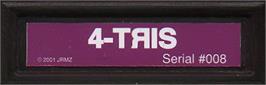 Top of cartridge artwork for 4-tris on the Mattel Intellivision.