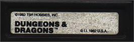 Top of cartridge artwork for Advanced Dungeons And Dragons on the Mattel Intellivision.